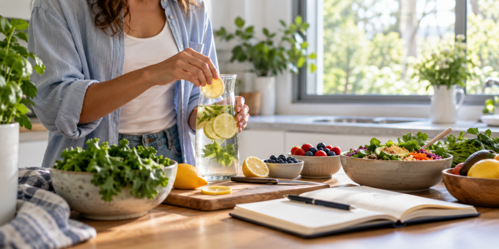 Healthy hydration and nutrition supporting recovery from alcohol-related inflammation